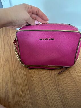 Michael Kors Hot Pink Crossbody Camera Bag